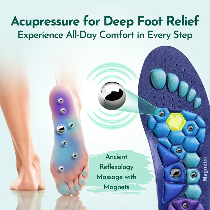Performance Orthopedic Insoles - Magnetic Acupressure Points with Multi-Layer Cushioning - Image 6